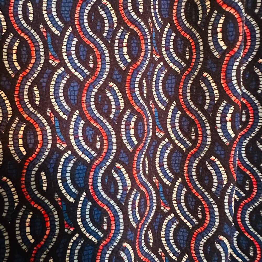 Michael Kors Blue and Red Patterned Dress - Picture 8 of 9